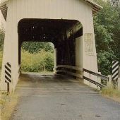 Coyote Creek Covered Bridge - Crow