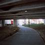 Pedestrian Walkway Under Hawthorne Bridge