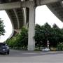 Streets under Fremont Bridge